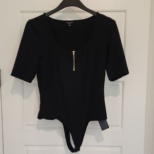 Guess Black Bodysuit with Gold Accent